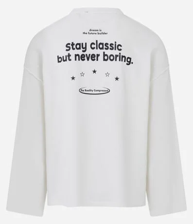 Remera con Elastano Texturizado y Estampa Lettering 3