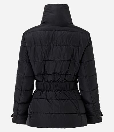 Campera Acolchonada Pesada con Cinturón Marcado 6
