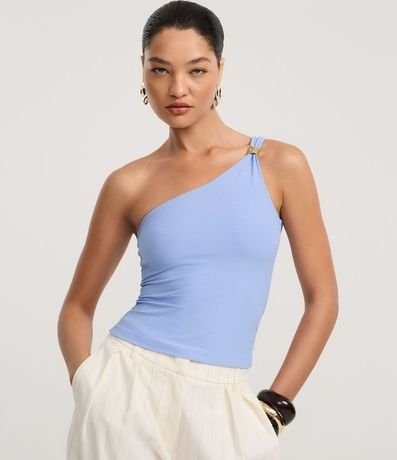 Blusa en Poliamida con Adorno y Bretel Ancho