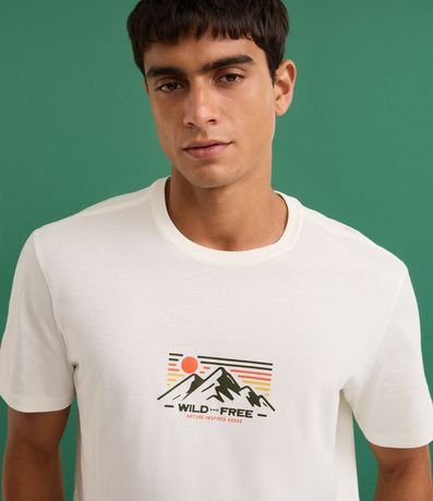 Remera Comfort en Algodón con Estampado Montaña 3