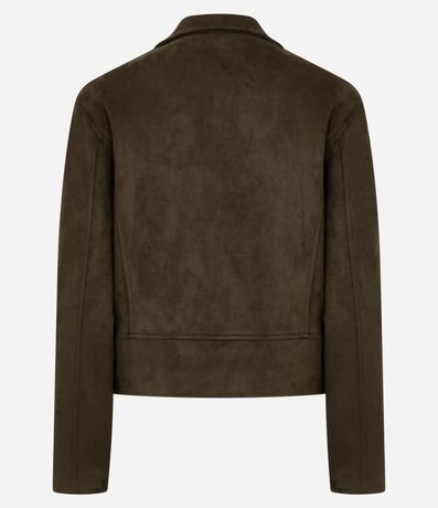 Campera en Gamuza con Cremallera Asimétrica 7