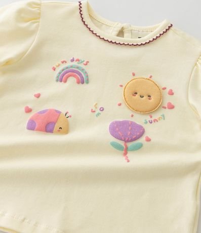 Conjunto Infantil en Cotton Estampado Ícones Fofinhos - Talle 0 a 24 Meses 12