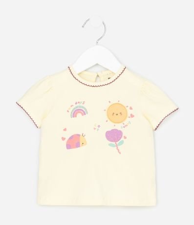 Conjunto Infantil en Cotton Estampado Ícones Fofinhos - Talle 0 a 24 Meses 2