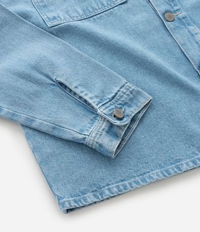 Camisa Oversized Boxy en Jeans con Efecto Marmorizado 10