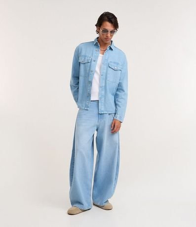 Camisa Oversized Boxy en Jeans con Efecto Marmorizado 2
