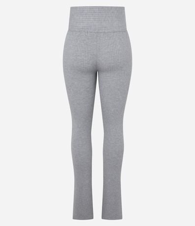 Pantalón Femenino Flare en Tricot Acanalado de Cintura Alta 6