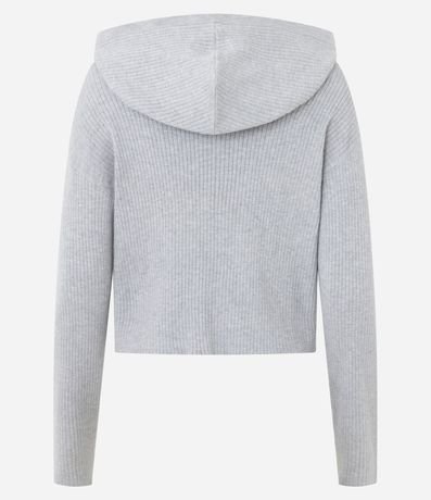 Cardigan Femenino con Capucha en Tricot con Cierre 3