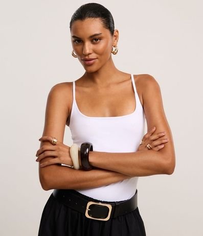 Body de Bretel en Microfibra con Escote U 3