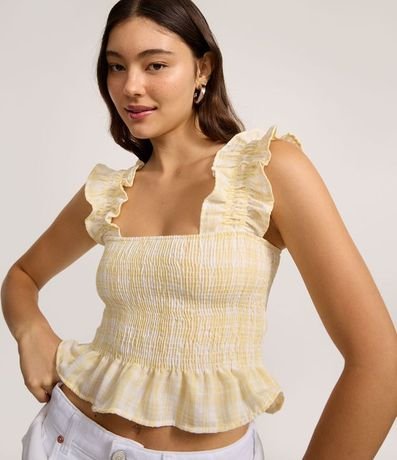 Blusa Sin Manga con Babados na Alça