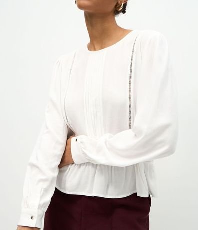 Blusa Bata en Viscosa con Detallamento de Entremedios 4