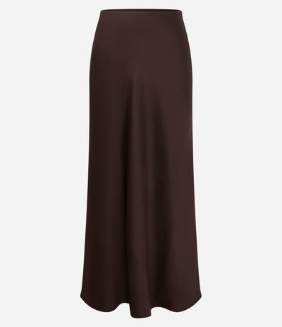 Pollera Recta New Midi en Satén 4