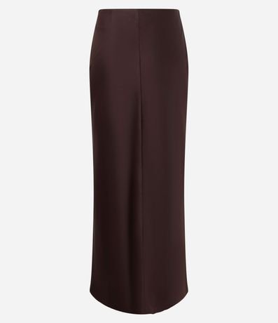 Pollera Recta New Midi en Satén 5