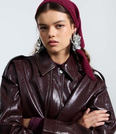 Campera Bomber en PU con Bolsos Delanteros 4