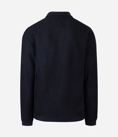 Remera Polo Manga Larga en Algodón Texturizado 6