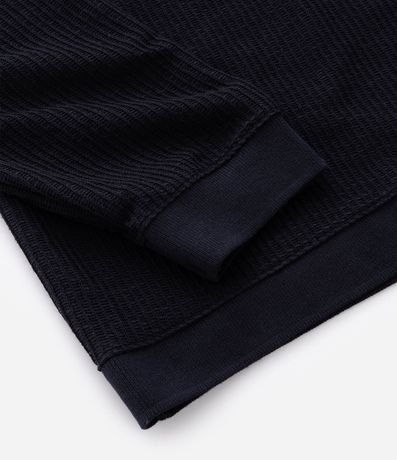 Remera Polo Manga Larga en Algodón Texturizado 8