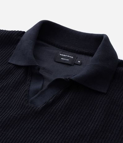 Remera Polo Manga Larga en Algodón Texturizado 9