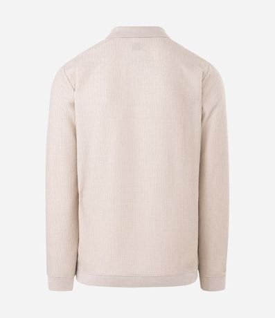 Remera Polo Manga Larga en Algodón Texturizado 5