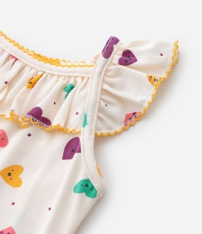 Conjunto Infantil Body con Bombacha Pollera con Estampa de Corazones – Talle RN a 18 Meses 11