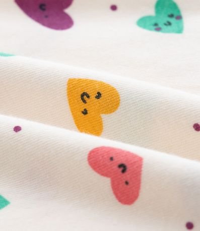 Conjunto Infantil Body con Bombacha Pollera con Estampa de Corazones – Talle RN a 18 Meses 7