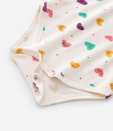 Conjunto Infantil Body con Bombacha Pollera con Estampa de Corazones – Talle RN a 18 Meses 8