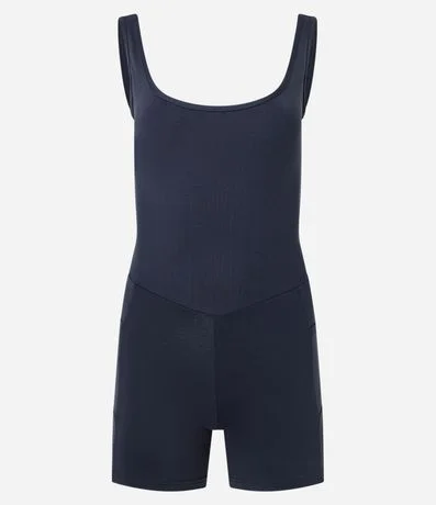 Enterito Deportivo en Microfibra con Breteles Anchos y Bolsos Lateral