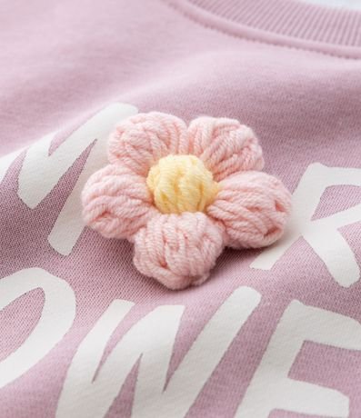 Buzo Infantil con Flores en Chenille en Efecto Ganchillo  – Talle 5 a 14 años 6