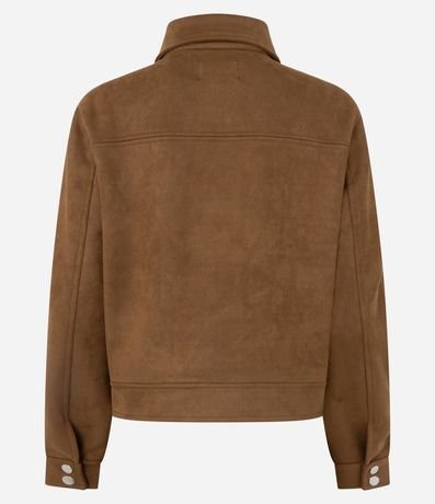 Chaqueta Femenina en Suede con Botones Metálicos 7