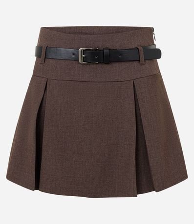 Short Pollera Sastre con Cinturón y Plegado 5