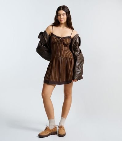 Vestido de Asa con Rayas de Tiza 3