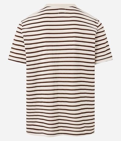 Remera Regular en Algodón con Rayas en Hilo Teñido 7