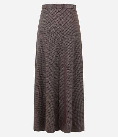 Falda Midi de Sastrería Escocesa con Cintura Lisa 6