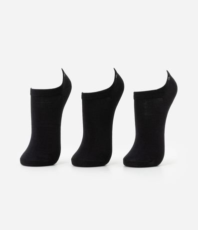 Kit 03 Medias Invisíbles Deportivas en Algodón Lupo