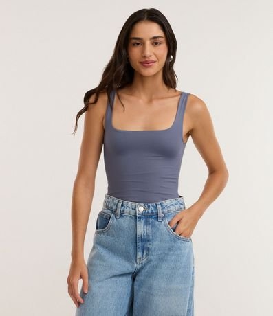 Body en Poliamida con Escote Cuadrado