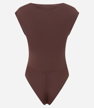 Body Canoa en Poliamida con Pliegues en el Hombro 5