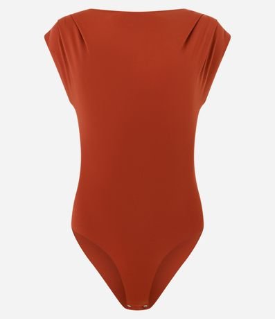 Body Canoa en Poliamida con Pliegues en el Hombro 1
