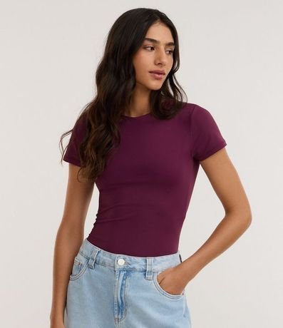 Body Básico en Poliamida con Mangas Cortas