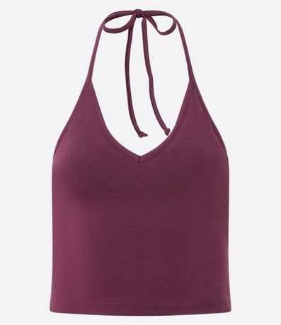 Blusa Cropped Frente Única en Cotton con Lazo 5