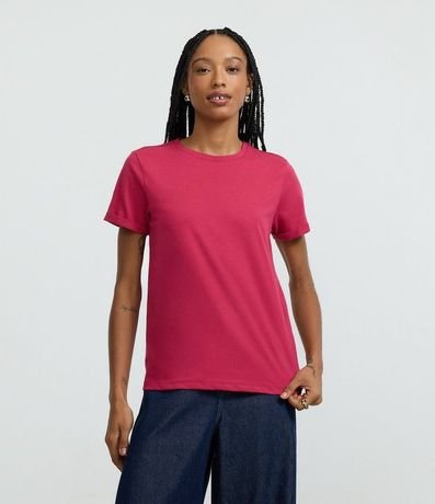 Remera en Media Malla con Manga Corta Doblada