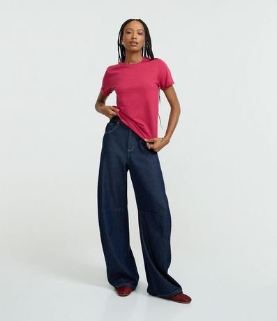 Remera en Media Malla con Manga Corta Doblada 2