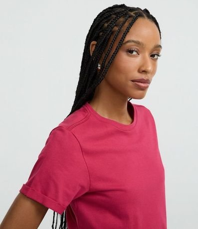 Remera en Media Malla con Manga Corta Doblada 4