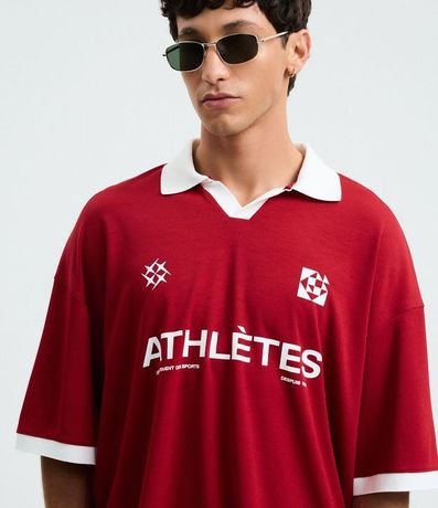 Remera Polo Oversized con Manga Corta 4