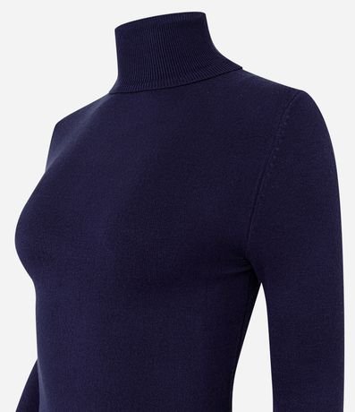 Blusa en Tricot con Cuello Alto y Botones en las Mangas 2