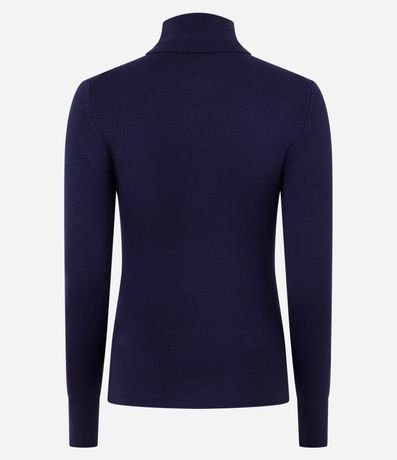 Blusa en Tricot con Cuello Alto y Botones en las Mangas 3