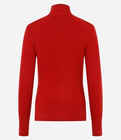 Blusa en Tricot con Cuello Alto y Botones en las Mangas 4