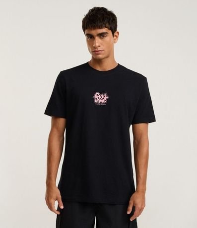 Remera Comfort  em Algodón con Estampa Chill Time Psicodélica 2