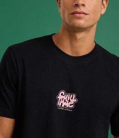 Remera Comfort  em Algodón con Estampa Chill Time Psicodélica 4