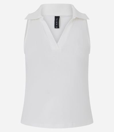 Blusa Polo en Escote V sin Mangas 7
