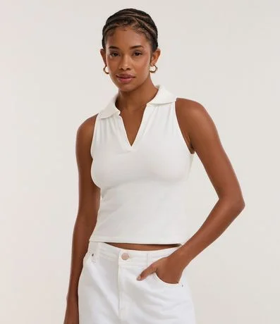 Blusa Polo en Escote V sin Mangas 1