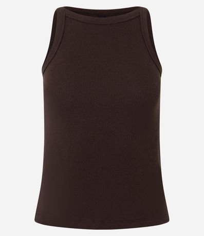 Blusa Musculosa Acanalada en Rib de Algodón 6