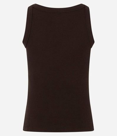 Blusa Musculosa Acanalada en Rib de Algodón 6